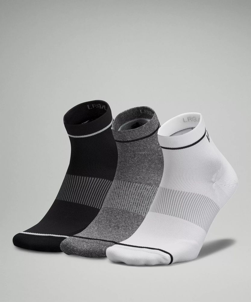 Lululemon athletica Men's Power Stride Ankle Sock Stripe *3 Pack ...