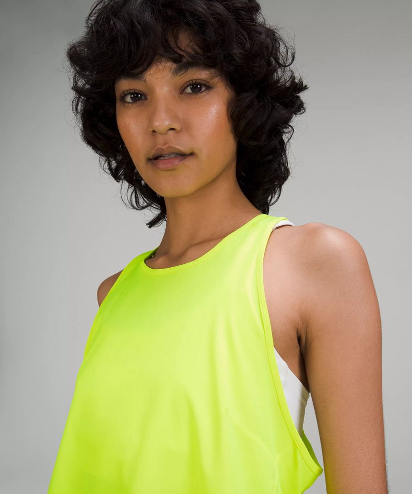 Neon yellow racerback tank top sale