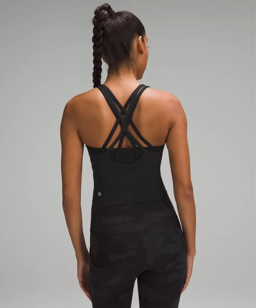 Factory Lululemon Black Cross Back Athletic Tank Top Medium