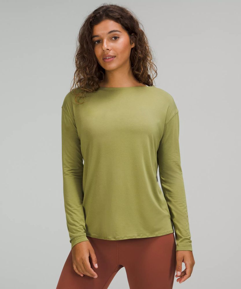 Olive green long sleeve sales shirt