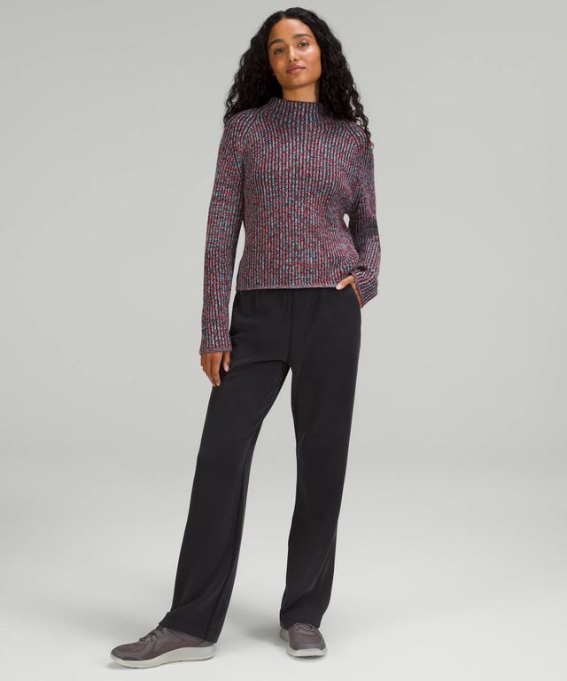 Lululemon athletica Cotton-Cashmere Blend Mock Neck Sweater