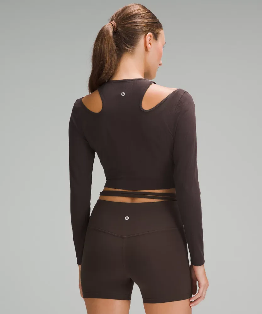 Lululemon athletica Shoulder Cut-Out Yoga Long-Sleeve Shirt 