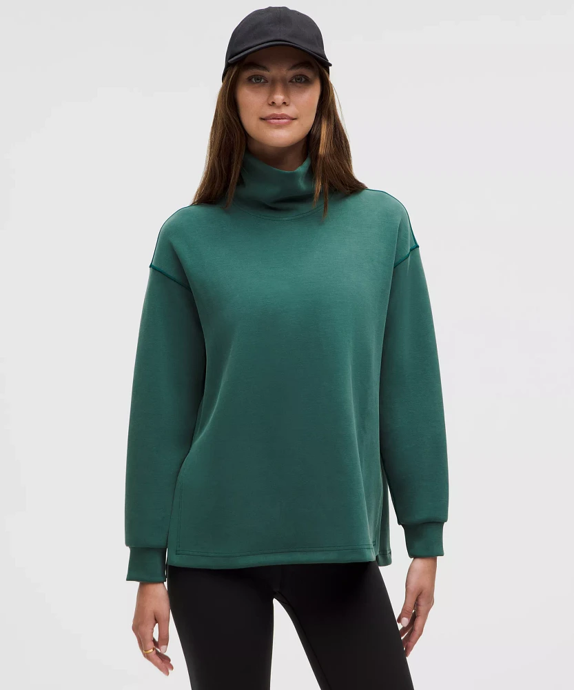 Ribbed funnel sold neck pullover lululemon