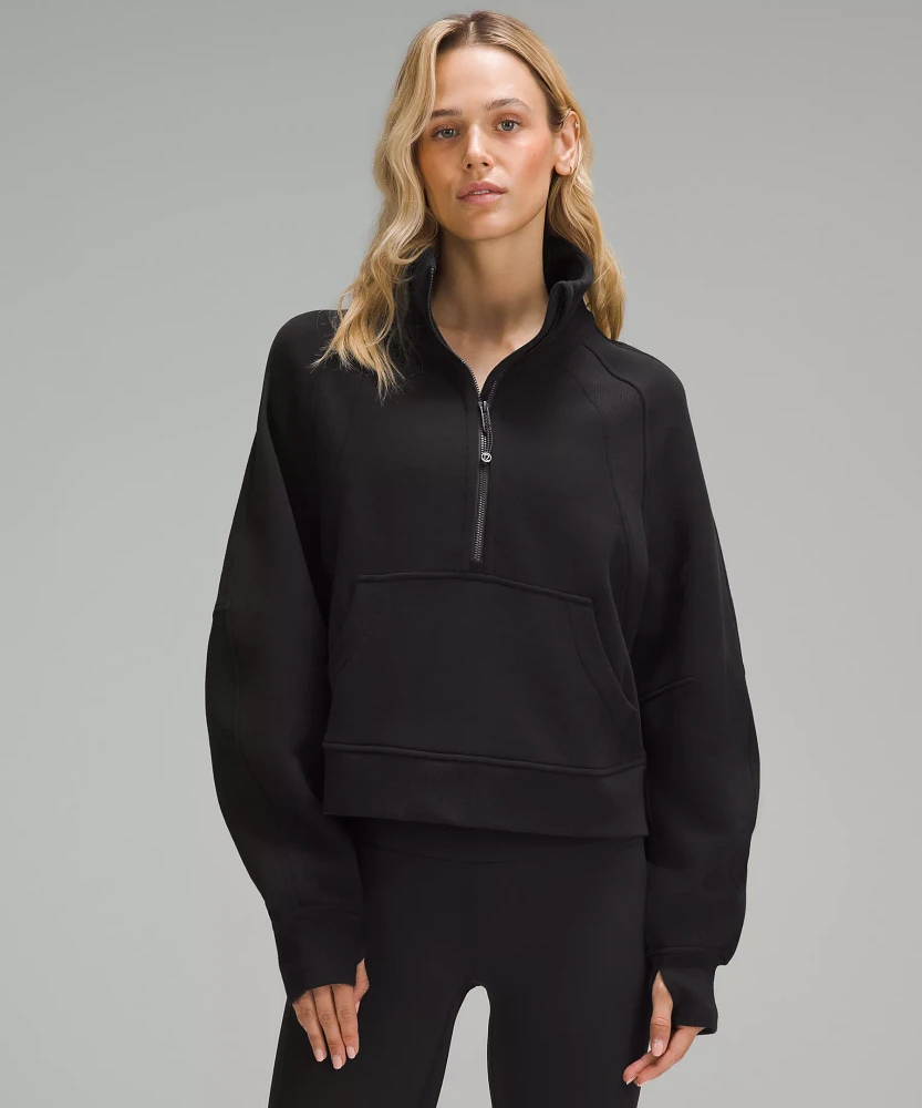 Womens online sz xl/xxl Scuba Oversized Funnel Neck Half Zip