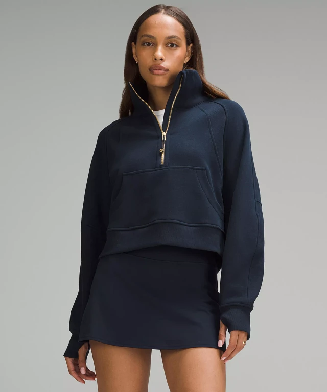 Club Half Zip Crewneck, Grey Melange | Pomme