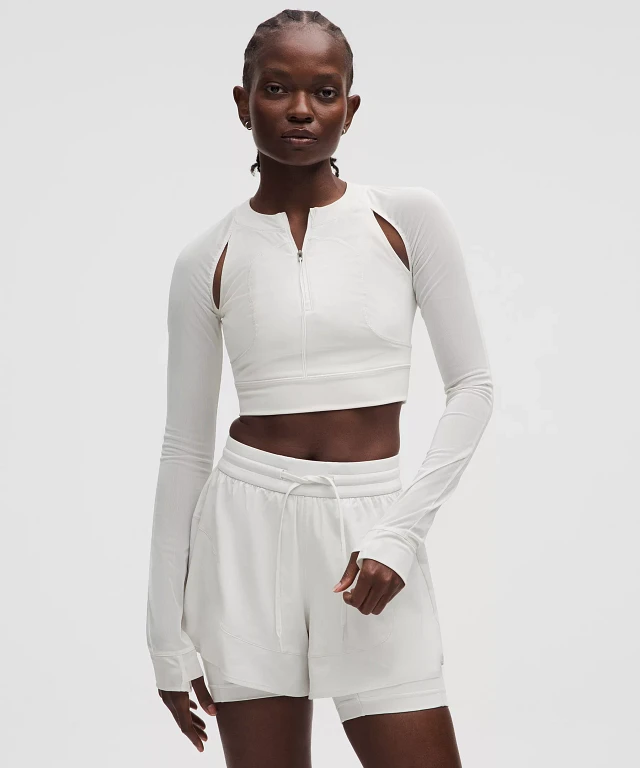 Lululemon athletica Mesh Cropped Long-Sleeve Shirt *SLNSH