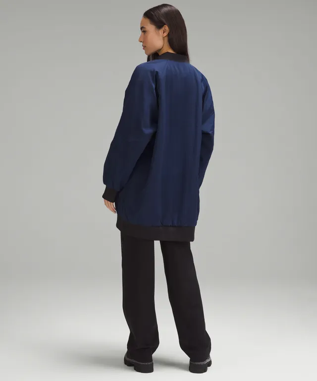 lululemon ネイビージャケット navy-cotton-lululemon-jacket-