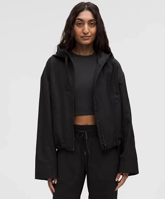 アウターその他 ROCKCAKE Coated Crop Hoodie Jacket Black RC24JK01400 CROP HOODIE WINDBREAKER - BLACK – PLUSHRX