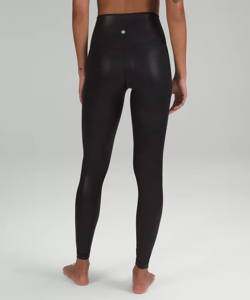 ❤️ NWT Lululemon Align Pant 25 HR Sz 6 Radiate Foil Print Black Shine Yoga  Tight