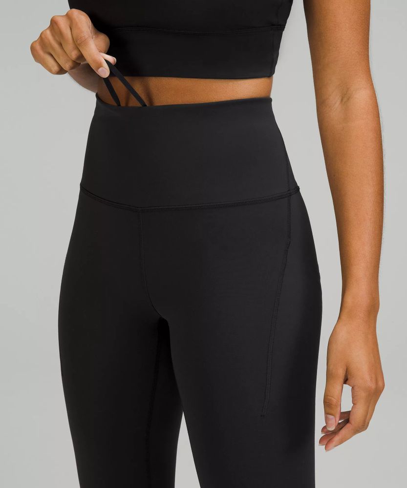 Lululemon wunder deals train high rise crop with pockets 23”