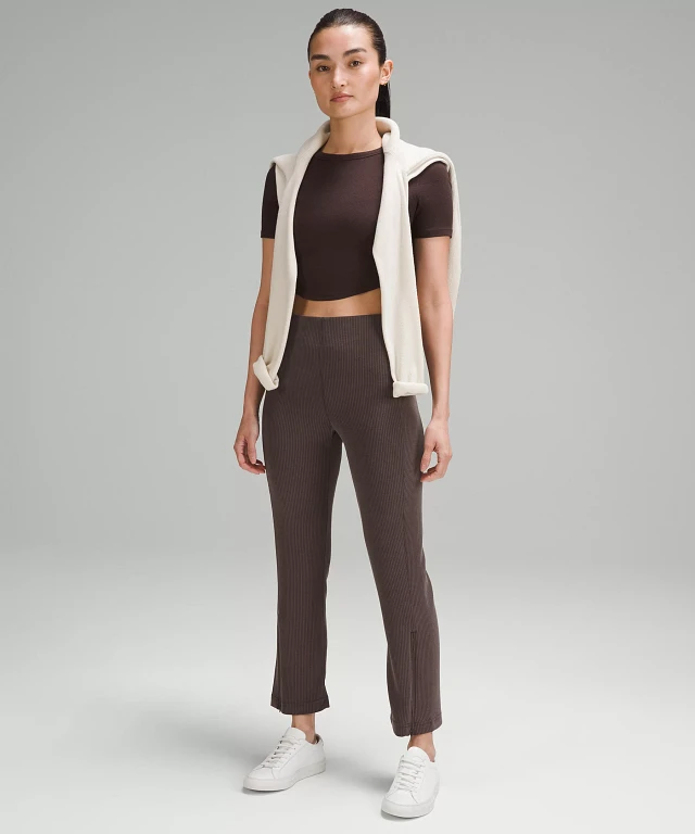 Lululemon athletica Ribbed Softstreme Zip-Leg High-Rise