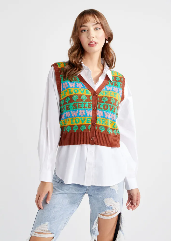 Womens button down sweater on sale vest