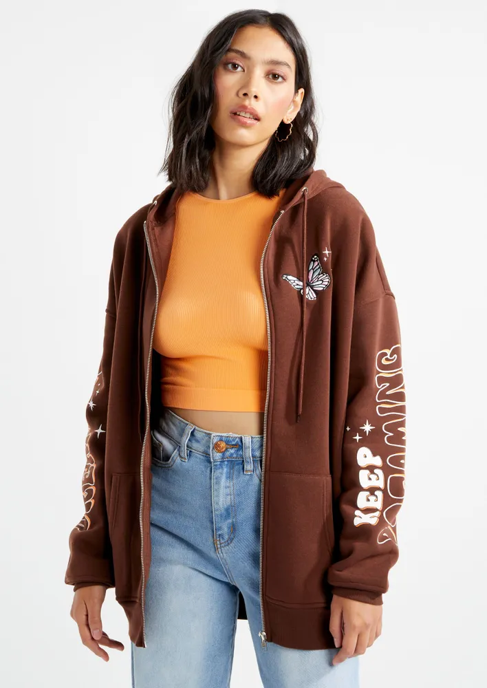 Rue 21 cropped discount hoodie