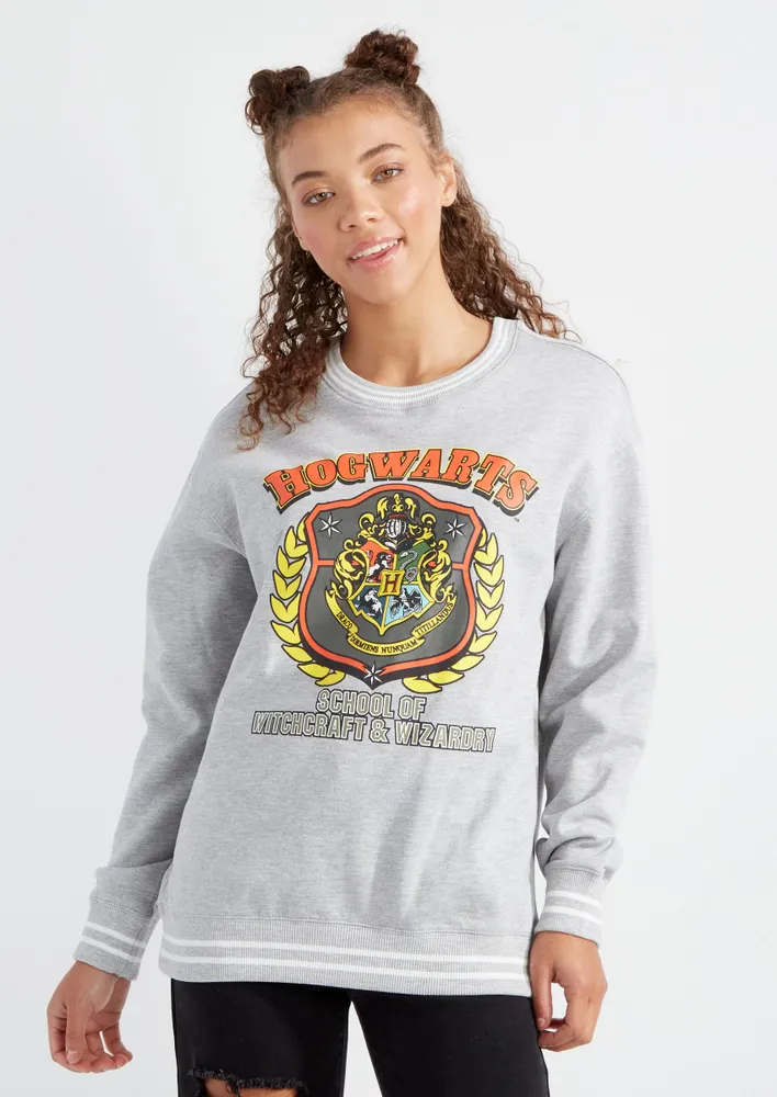 Rue21 Gray Hogwarts Crest Graphic Sweatshirt Pueblo Mall