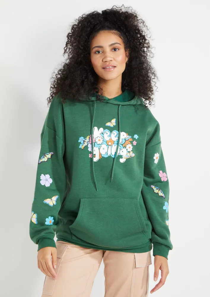 Rue21 Keep Going Butterfly Graphic Hoodie Pueblo Mall