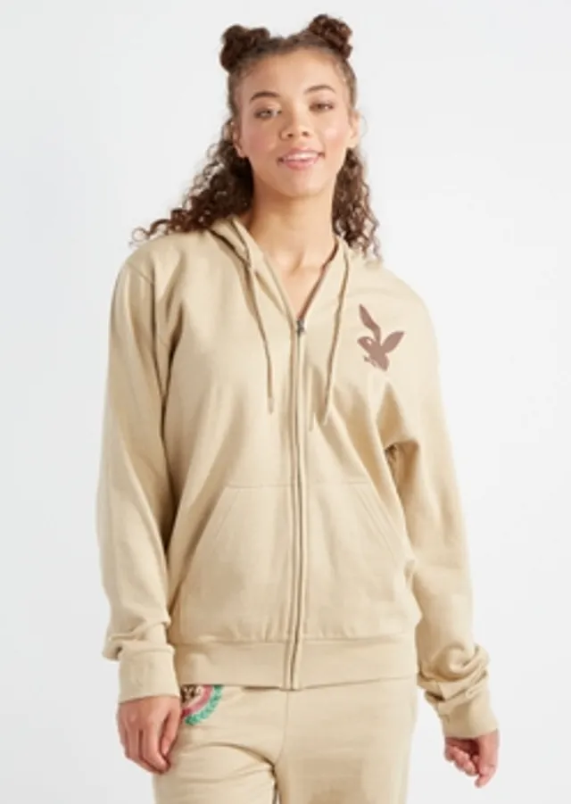 Playboy zip up online hoodie rhinestone