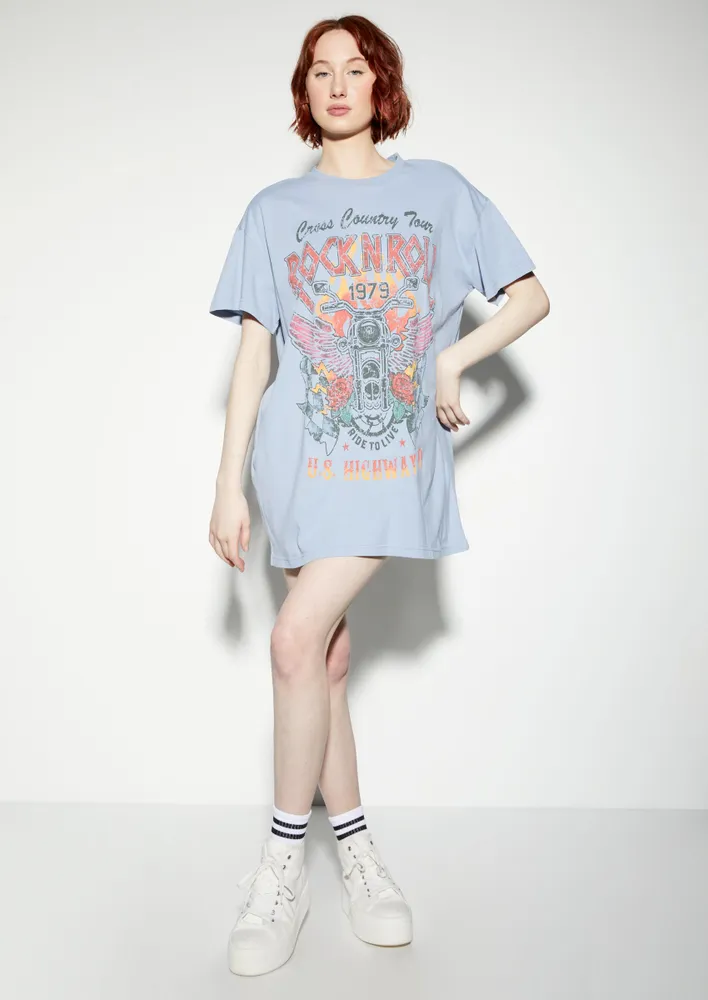 Rock n roll t sales shirt dress