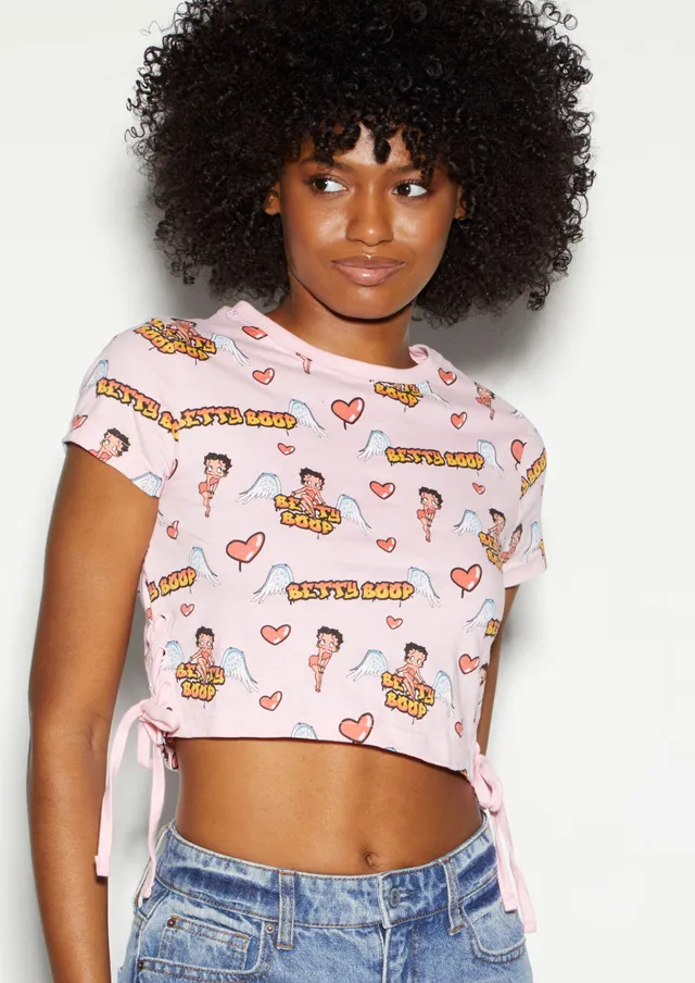 Rue21 Betty Boop Heart Print Ruched Side Tee | Hamilton Place