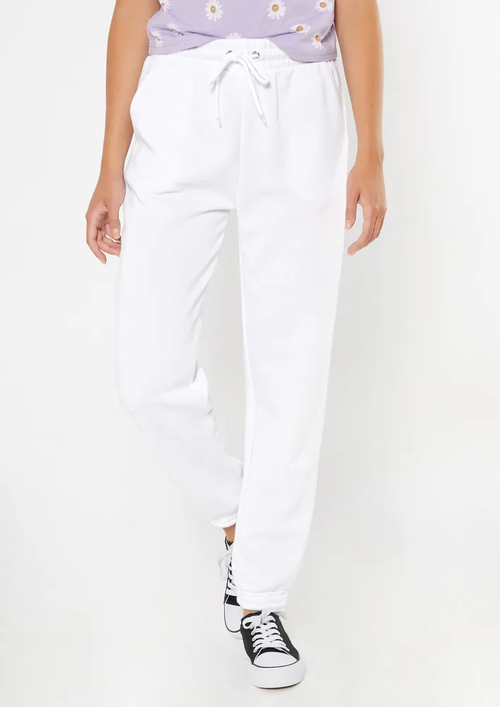 White boyfriend joggers new arrivals