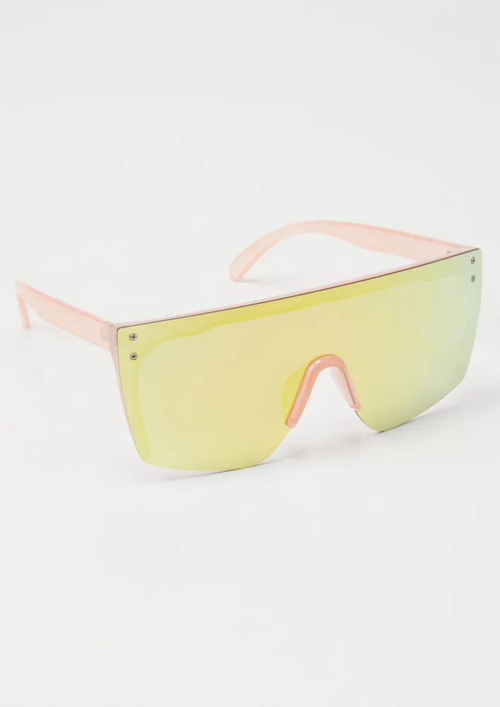 Pink flat hot sale top sunglasses