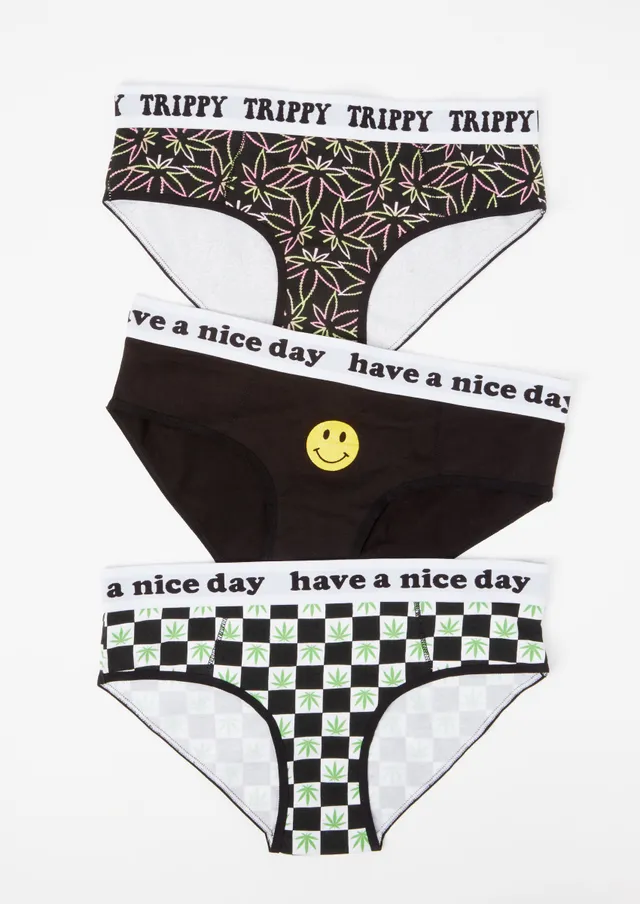 Rue21 3 Pack Weed Smiley Print Boy Leg Undies Pueblo Mall