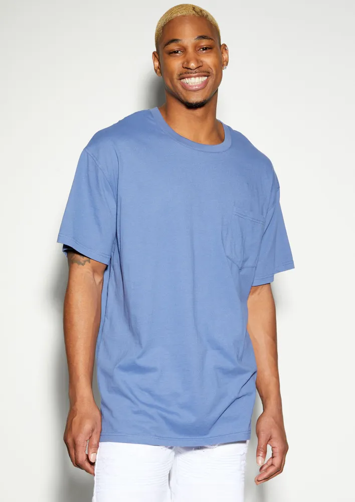 Navy boxy t hot sale shirt