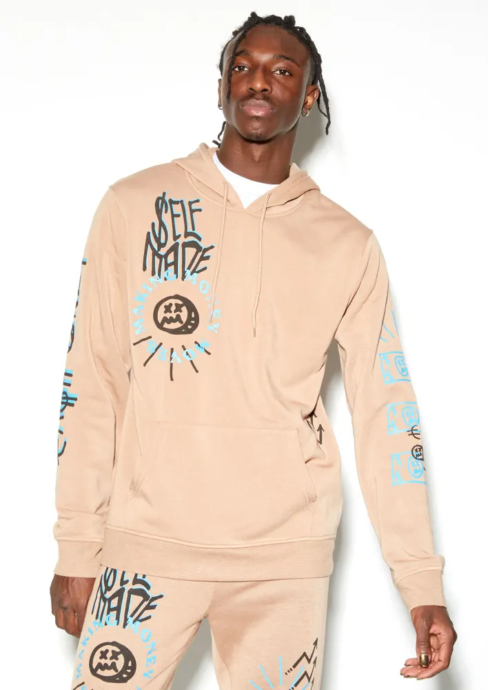 Rue21 Self Made Smiley Graphic Hoodie Hamilton Place