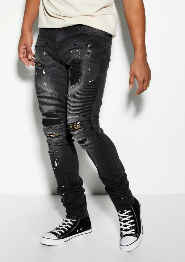 Moto stacked skinny store jeans