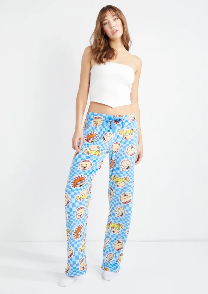 Rue21 Checkered Rugrats Print Plush Sleep Pants Foxvalley Mall