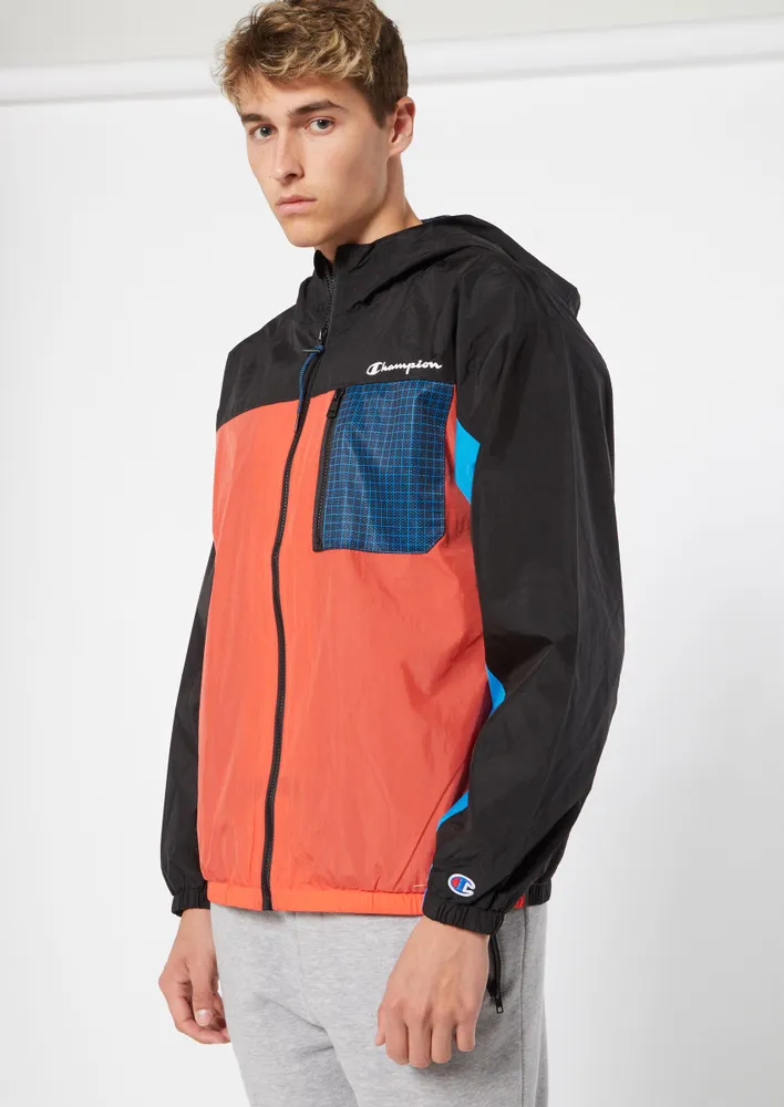 Champion orange windbreaker sale