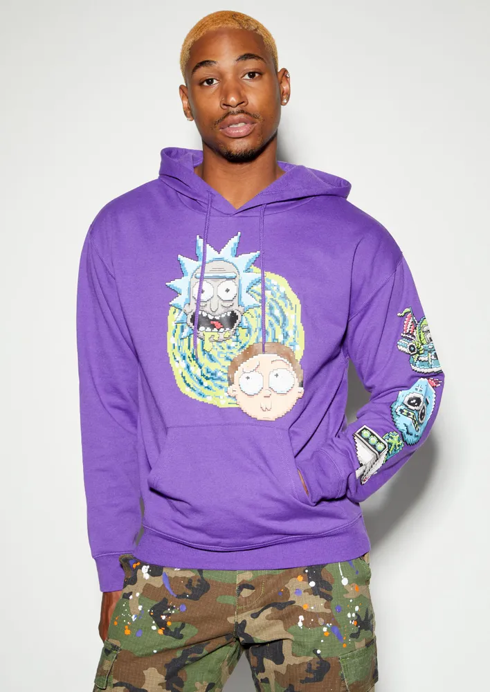 Rick and morty tie dye online hoodie