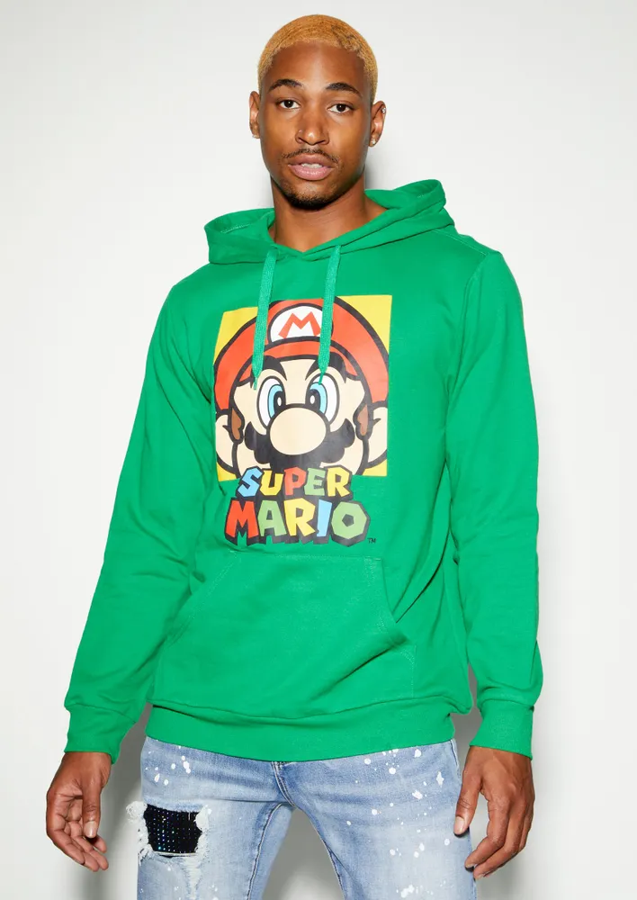 Rue21 Green Super Mario Graphic Hoodie Pueblo Mall