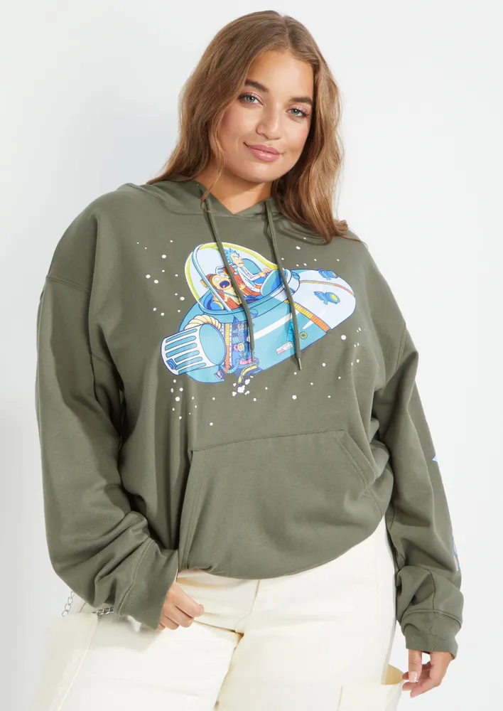 Rick and best sale morty graphic hoodie