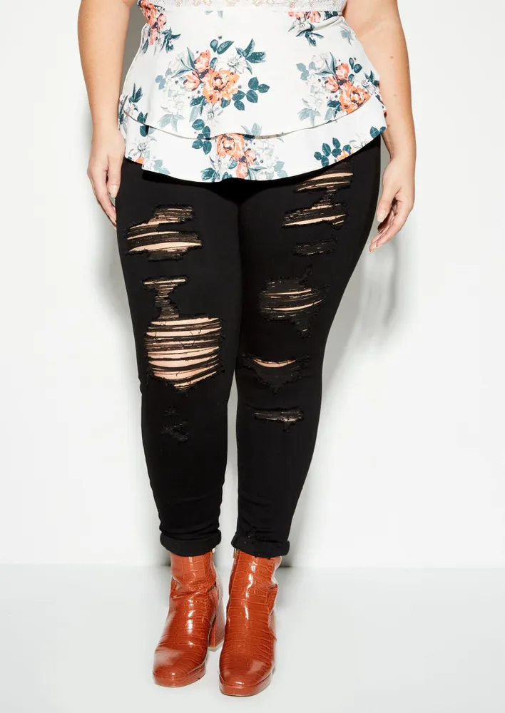 Ripped black store jeggings