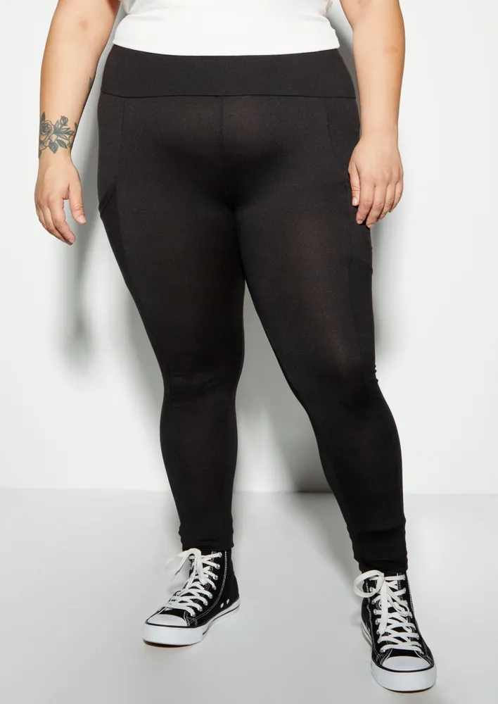 Leggings with cell phone clearance pockets