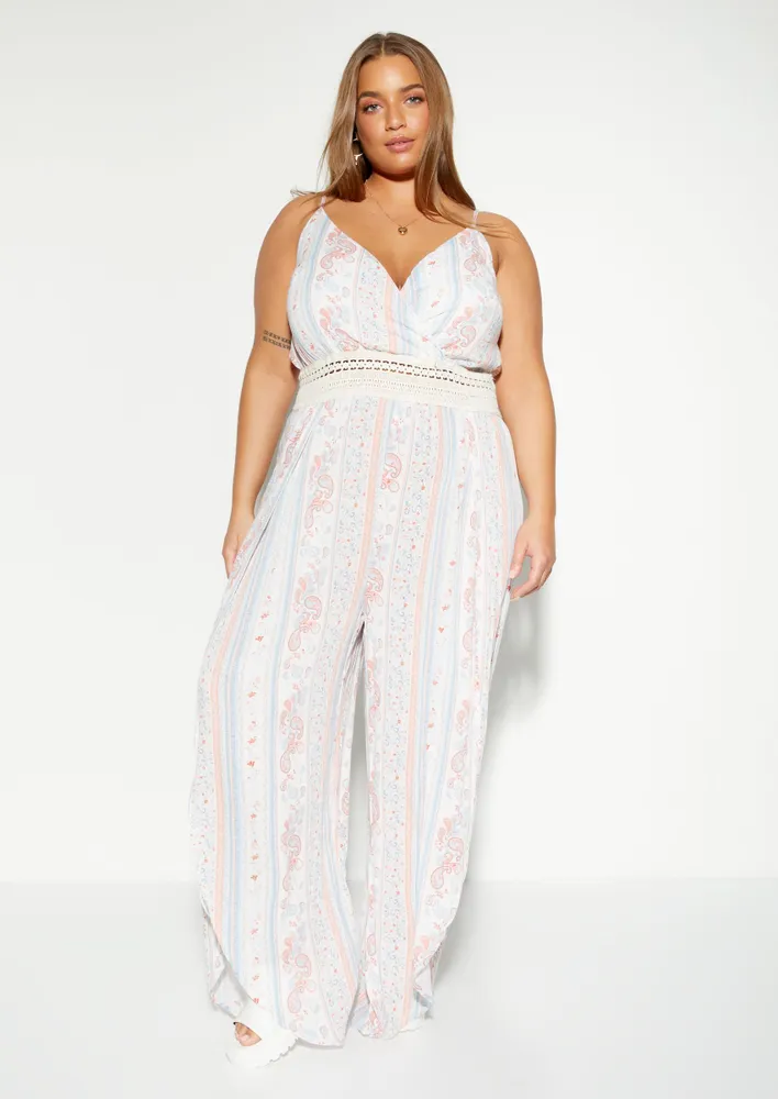 Plus size best sale split leg jumpsuit