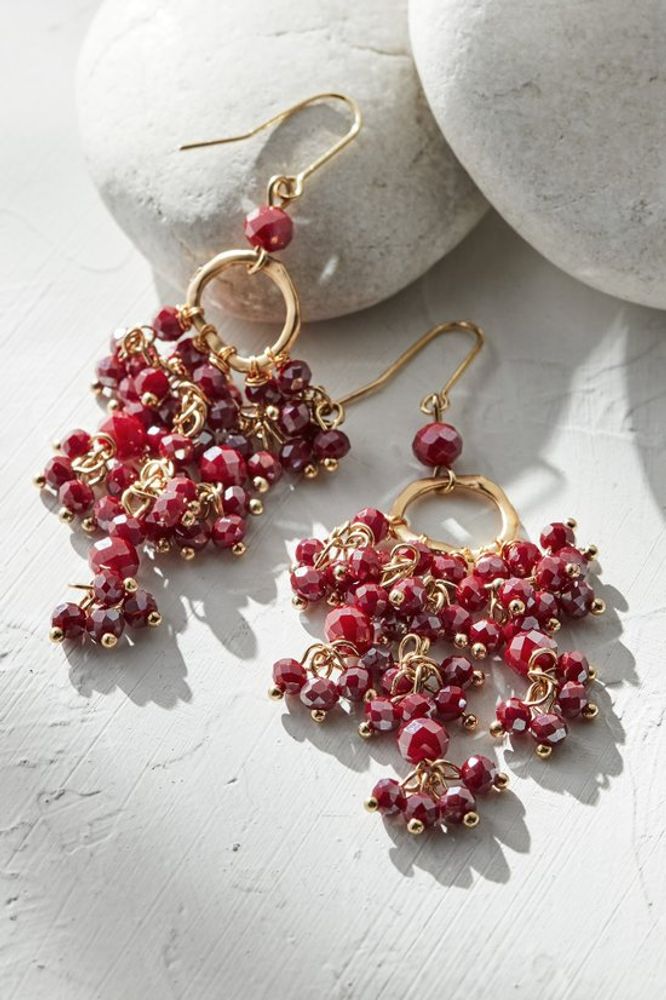 Tory burch beaded deals chandelier earrings