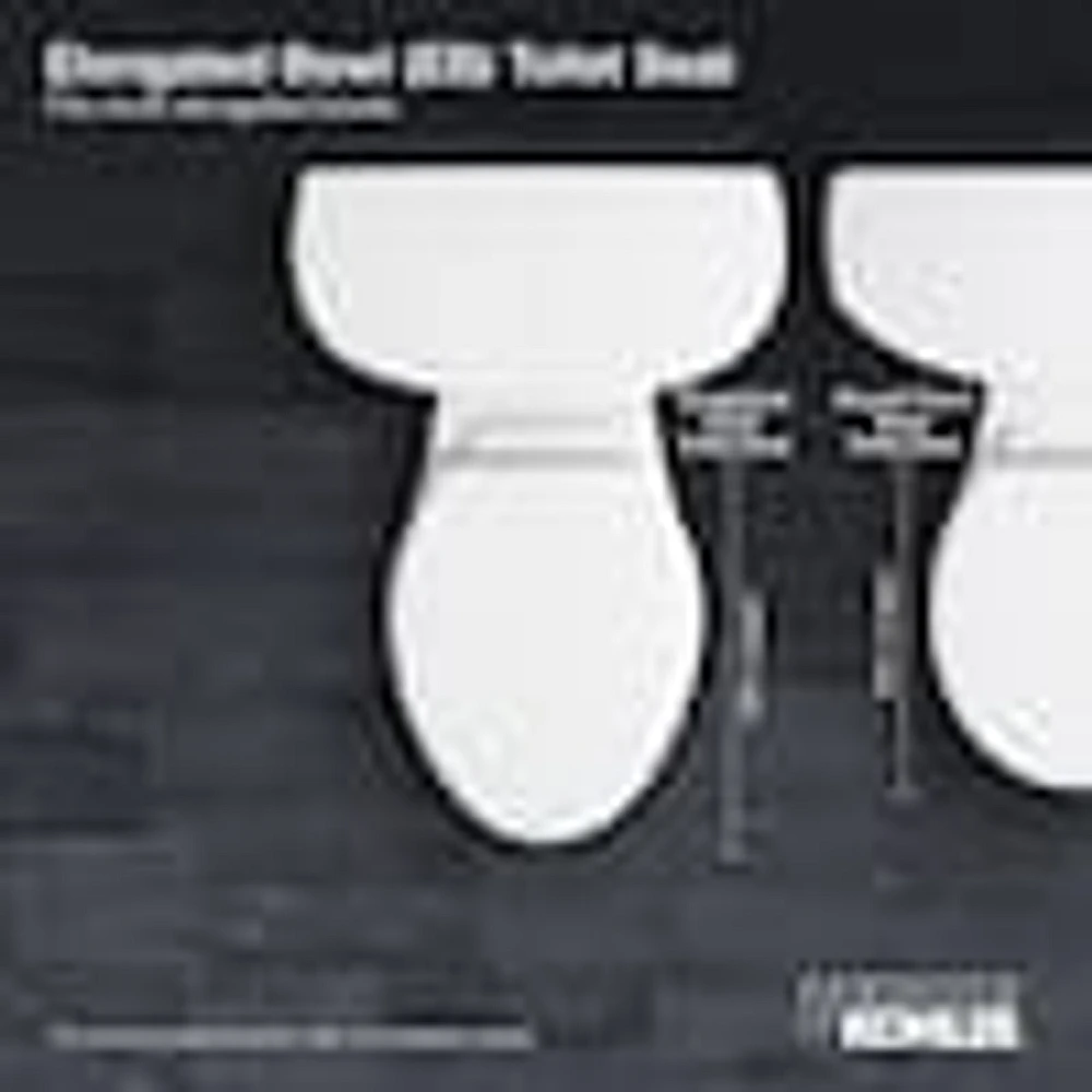 KOHLER Cachet QuietClose Elongated ClosedFront Toilet Seat with Grip