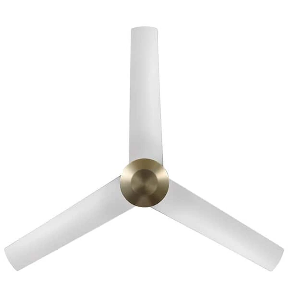 New Hampton Bay 52 in. Ceiling outlets Fan White & Brass Lights 522 904