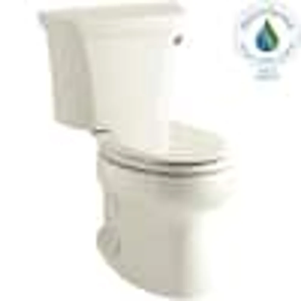 Kohler Wellworth Toilet Tank Only - 1.28 GPF High-Efficiency, Biscuit Color, 12" Rough-In, Left-Hand Lever