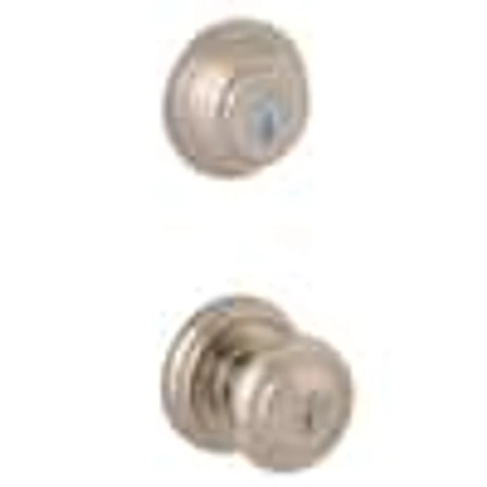 Baldwin Prestige Alcott Satin Nickel Exterior Entry Knob and 