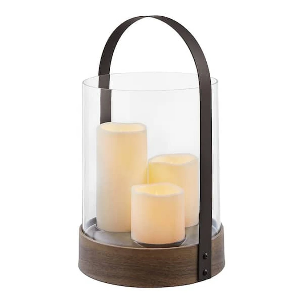 Hampton Bay 17 in. Aged Bronze Outdoor Patio LED Candle Pineapple selling Lantern