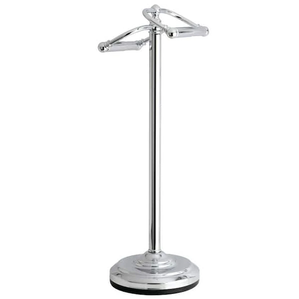 Allied Brass Free Standing Two Roll Toilet Paper Holder Stand in store Polished Chrome