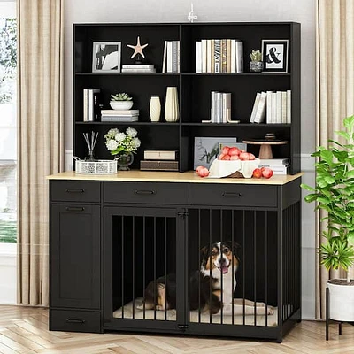 Fashion dog kennel bookshelf