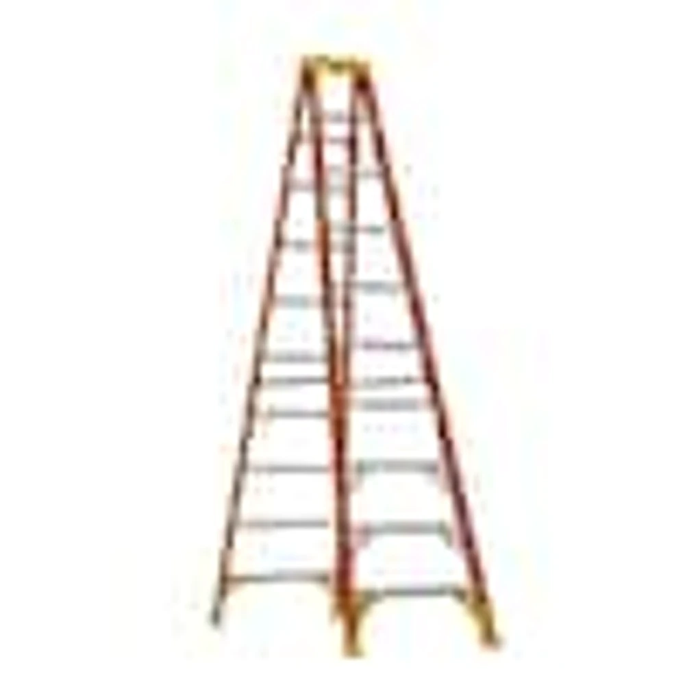 Werner 10 ft. Fiberglass Step Ladder (14 ft. Reach Height) 300 lb. Load