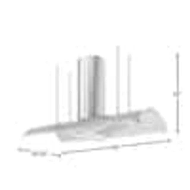 Zephyr Trapeze in. Island Mount Range Hood Shell Only with LED 