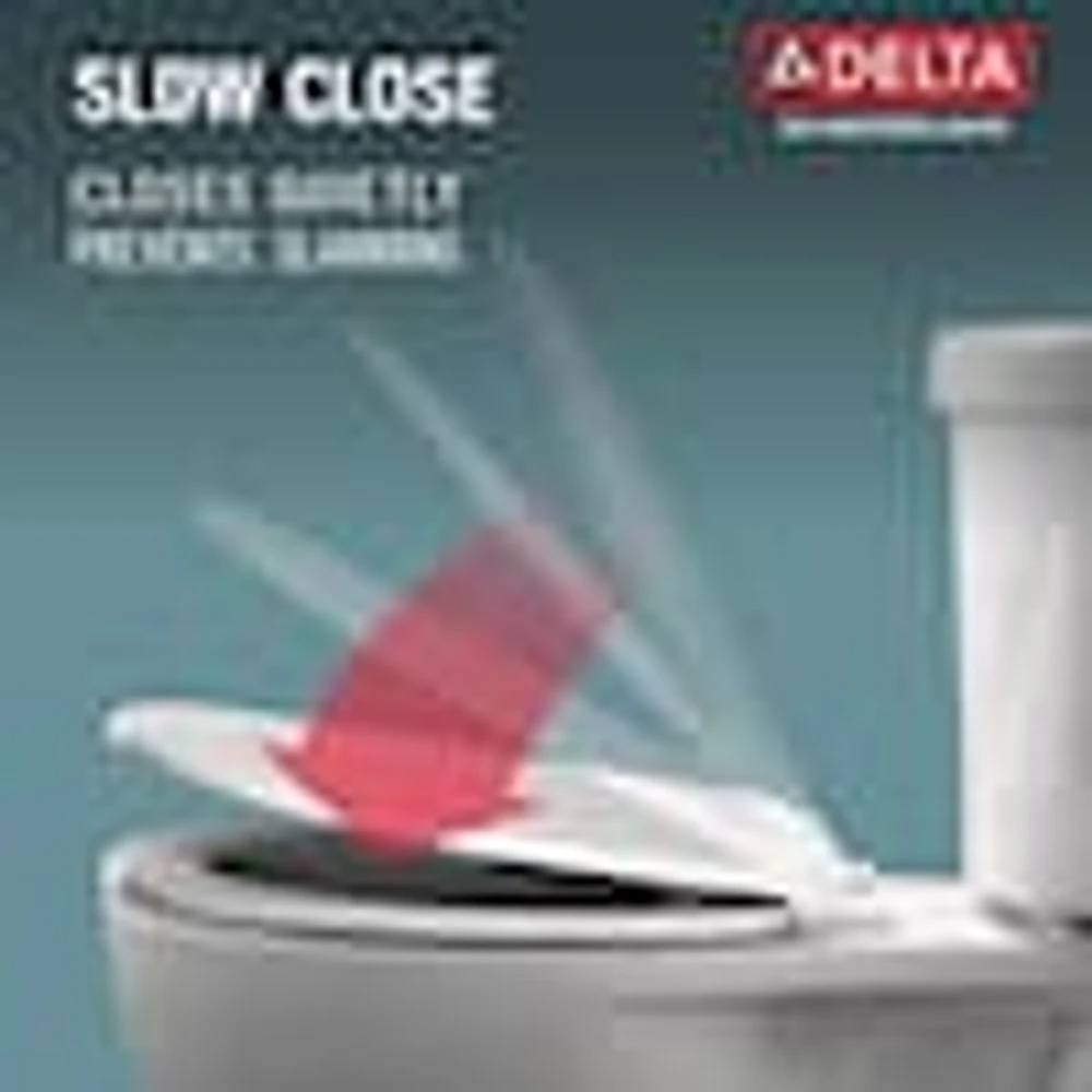 Delta Sanborne SlowClose Elongated Closed Front Toilet Seat with