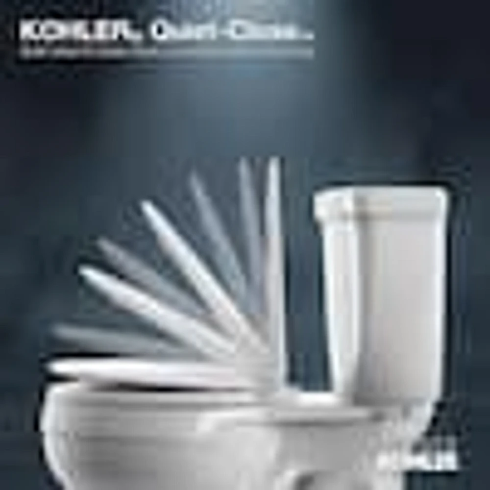 KOHLER Cachet QuietClose Elongated ClosedFront Toilet Seat with Grip