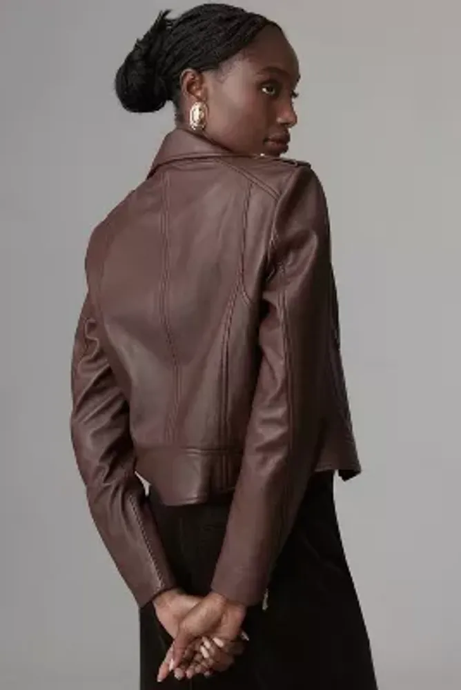 Lamarque donna sale leather biker jacket