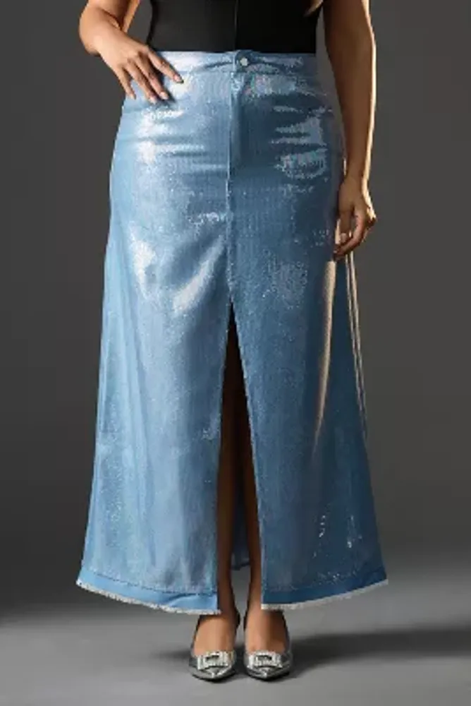 Pilcro denim wrap skirt hotsell